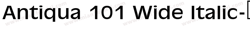 Antiqua 101 Wide Italic字体转换